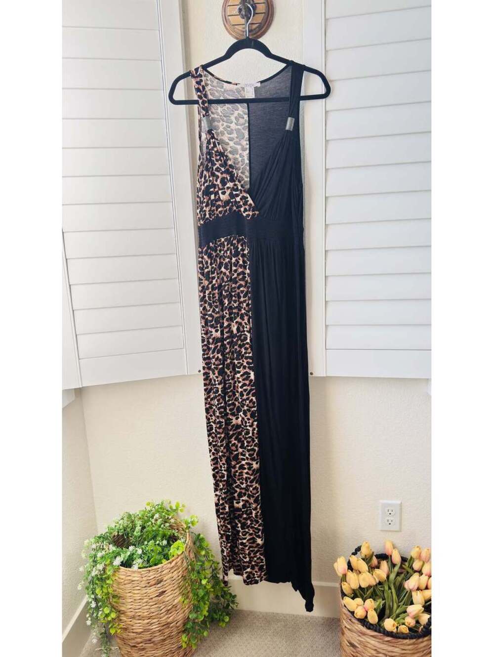 Lascana for Venus Leopard Print Split Maxi Dress Size M